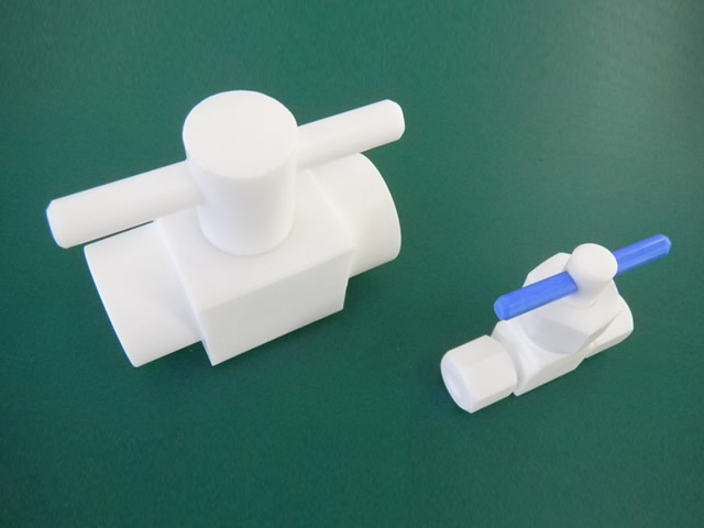 PTFE機械加工品バルブ